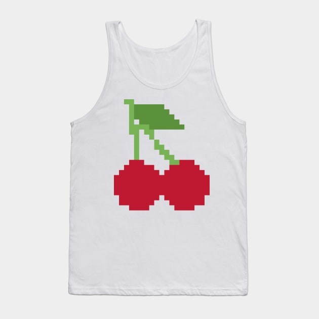 Cherries Pixel Art Tank Top by christinegames